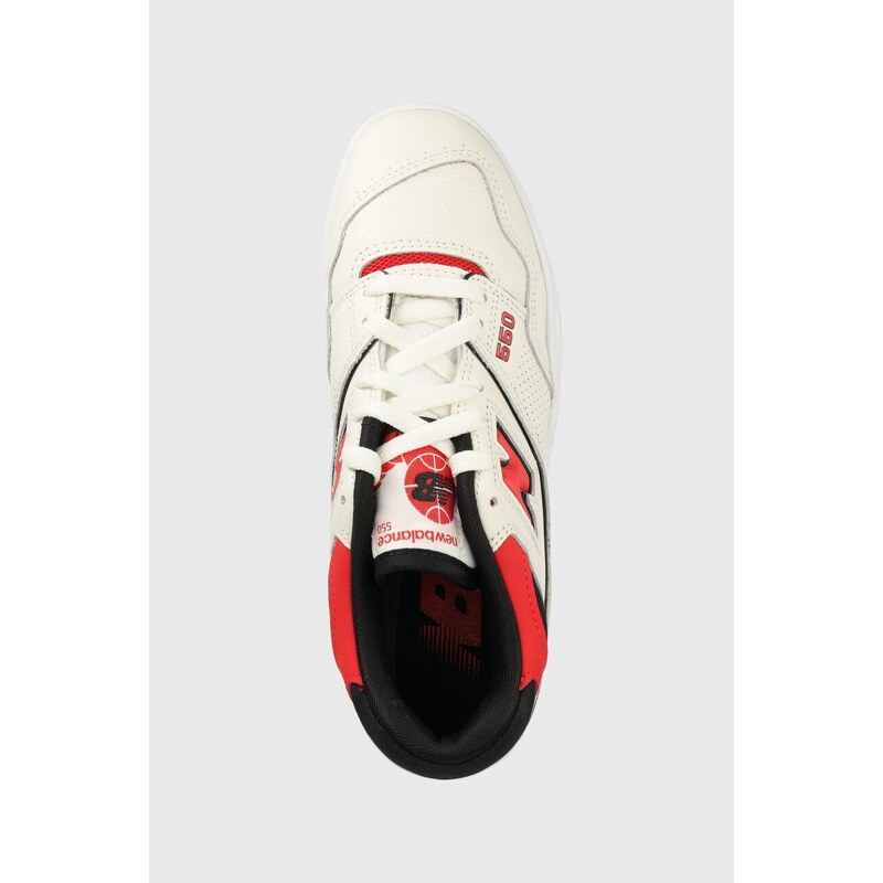 Kožené sneakers boty New Balance BB550VTB béžová barva
