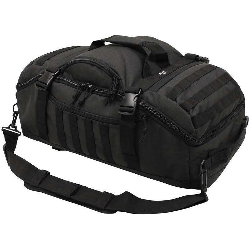 MFH Taška kombinovaná s batohem TRAVEL MOLLE 48l černá