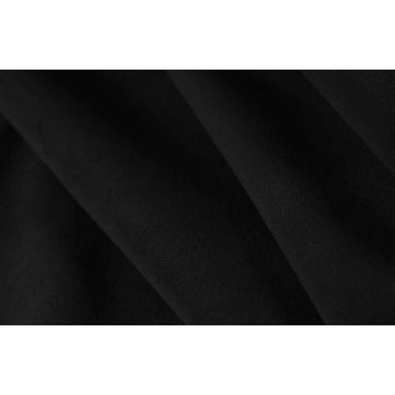 Černá sametová rohová pohovka MICADONI Jodie 284 cm, levá
