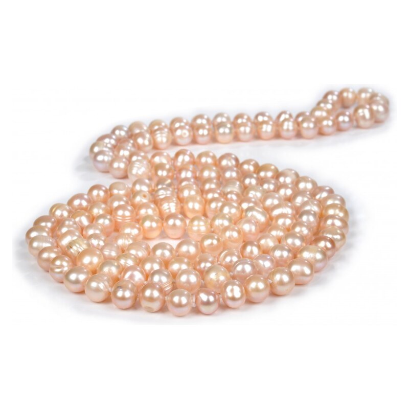 JwL Luxury Pearls Náhrdelník z pravých lososových perel JL0002