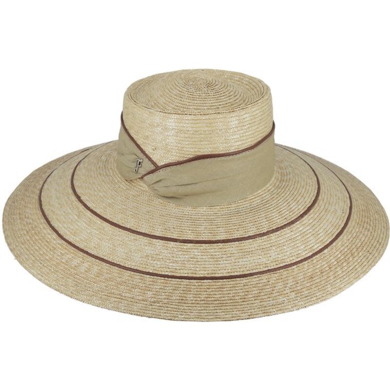 Fléchet - Since 1859 Dámský slaměný klobouk porkpie s širokou krempou - limitovaná kolekce Fléchet