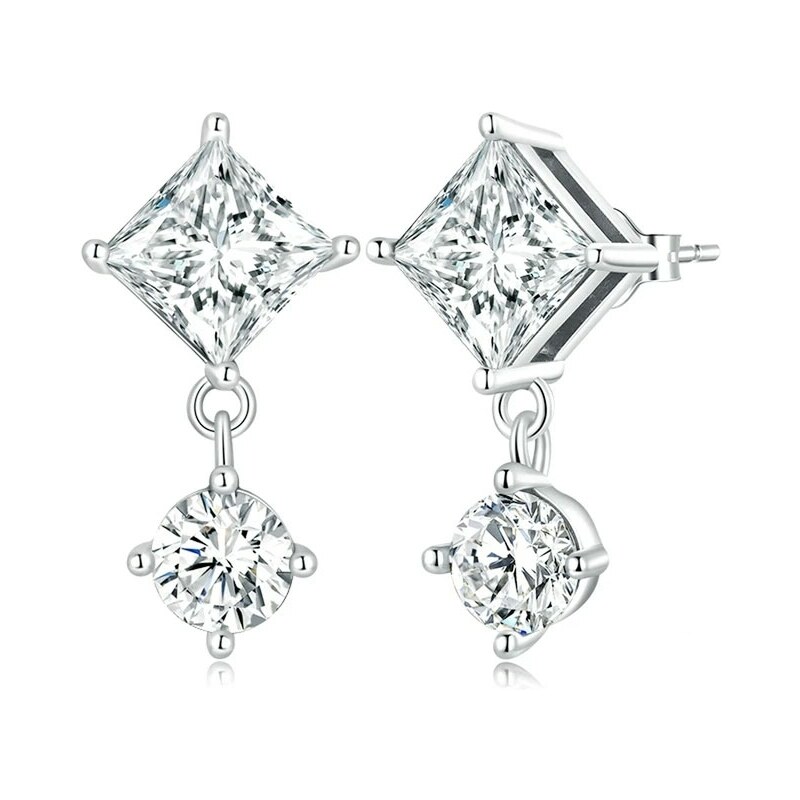 GRACE Silver Jewellery Stříbrné náušnice se zirkony Brielle - stříbro 81652469