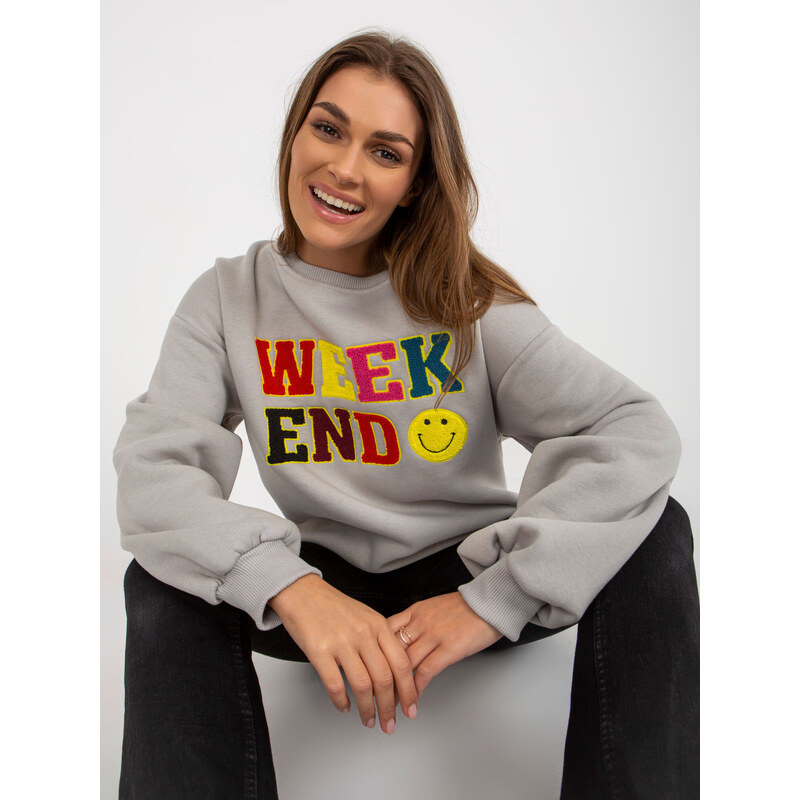 My Red Lips Sweatshirt-EM-BL-617-6.30X-grey
