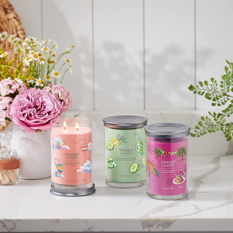 Yankee Candle vonná svíčka Signature Tumbler ve skle velká Art in the park 567g