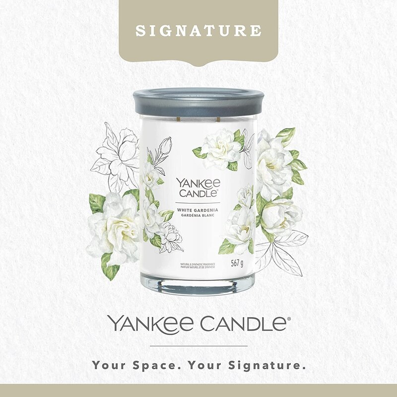 Yankee Candle vonná svíčka Signature Tumbler ve skle velká White Gardenia 567g