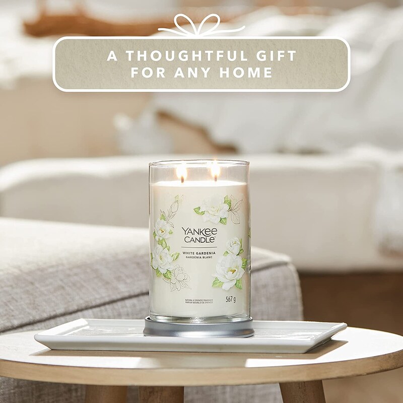 Yankee Candle vonná svíčka Signature Tumbler ve skle velká White Gardenia 567g