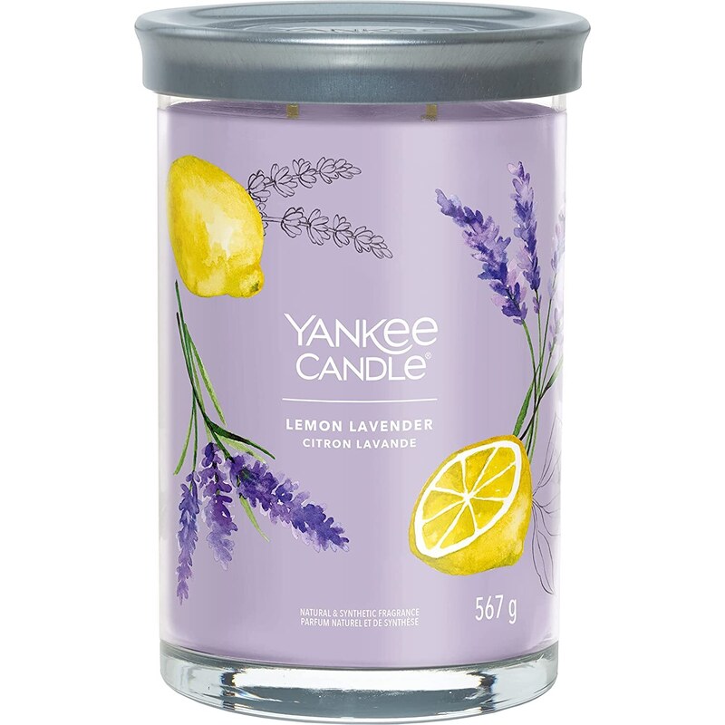 Yankee Candle vonná svíčka Signature Tumbler ve skle velká Lemon Lavender 567 g