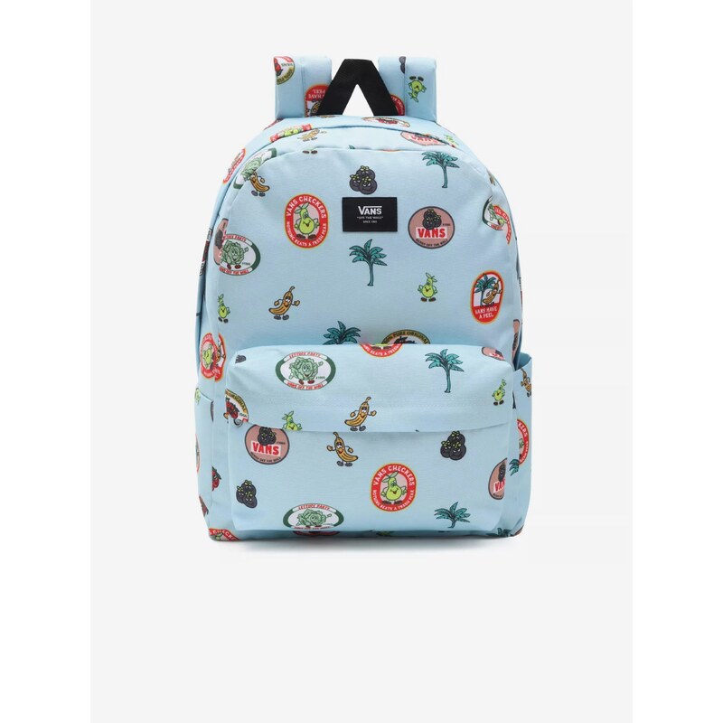 Světle modrý pánský vzorovaný batoh VANS MN OLD SKOOL IIII BACKPACK - Pánské