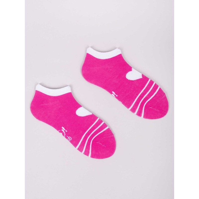 Yoclub Kids's Girls' Ankle Cotton Socks Patterns Colours 6-Pack SKS-0008G-AA00-004