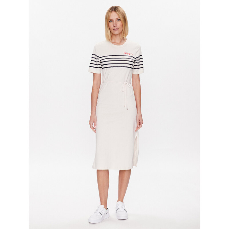 Tommy Hilfiger dámské krémové šaty 109098097