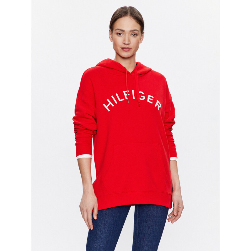 Tommy Hilfiger dámská červená mikina