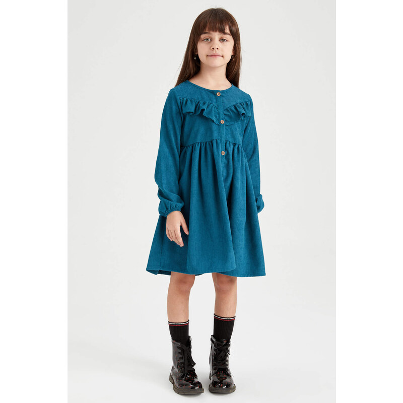 DEFACTO Long Sleeve Woven Dress