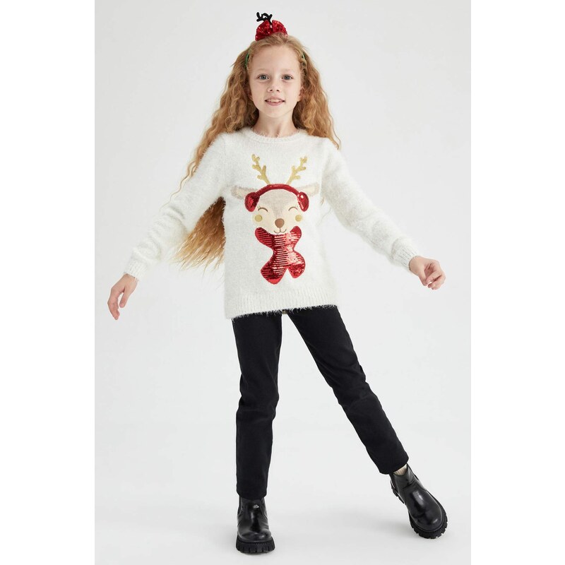 DEFACTO Girl Regular Fit Crew Neck Pullover