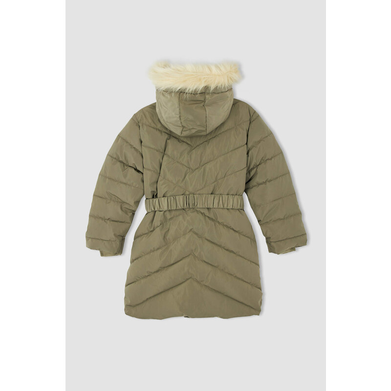 DEFACTO Hooded Faux Fur Lined Coat/Parka