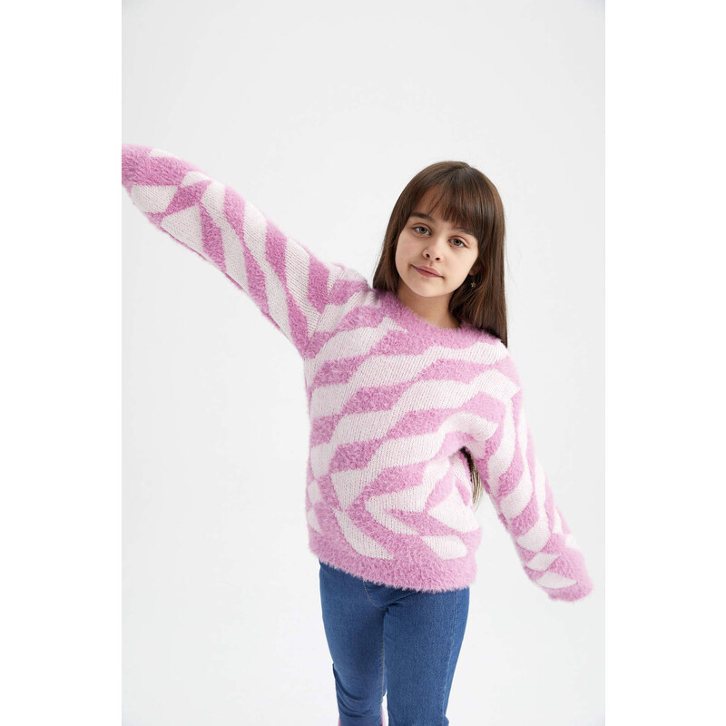 DEFACTO Girl Regular Fit Crew Neck Pullover