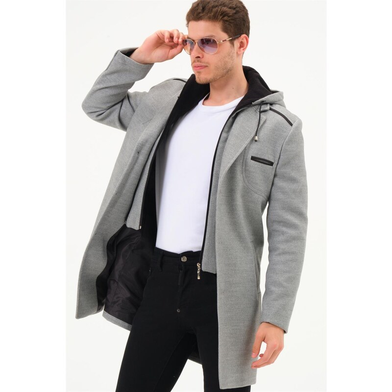 dewberry PLT8371 DEWBRRY MENS COAT-GREY