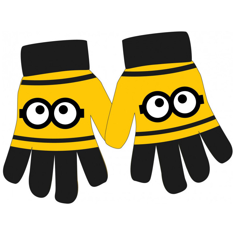 ILLUMINATION rukavice MIMOŇI černožluté vel 104/128