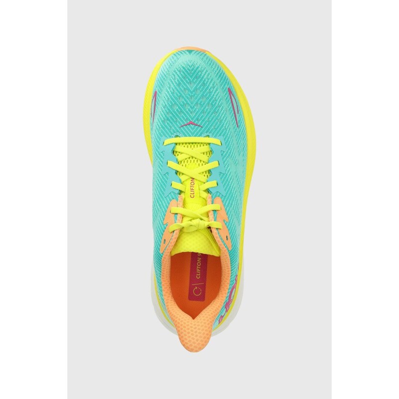 Běžecké boty Hoka Clifton 9 zelená barva, 1127895