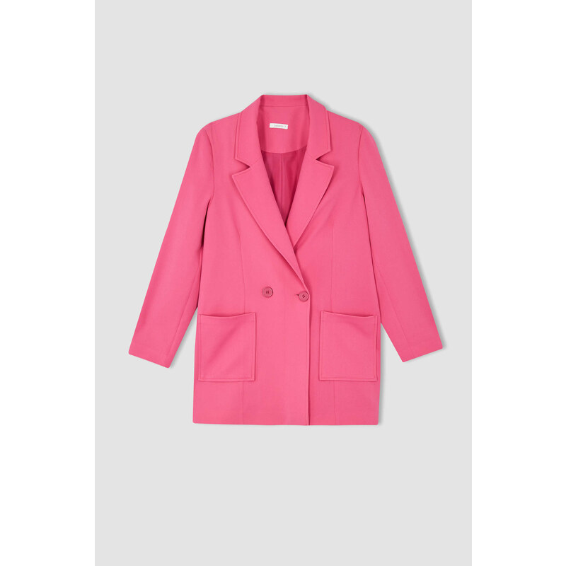 DEFACTO Oversize Fit Crepe Blazer Jacket