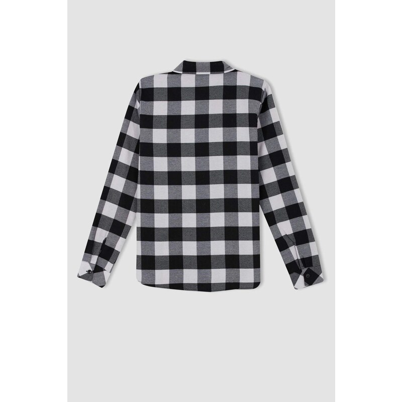 DEFACTO Regular Fit Plaid Flanel Long Sleeve Shirt