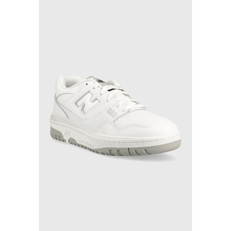 Kožené sneakers boty New Balance BB550PB1 bílá barva, BB550PB1