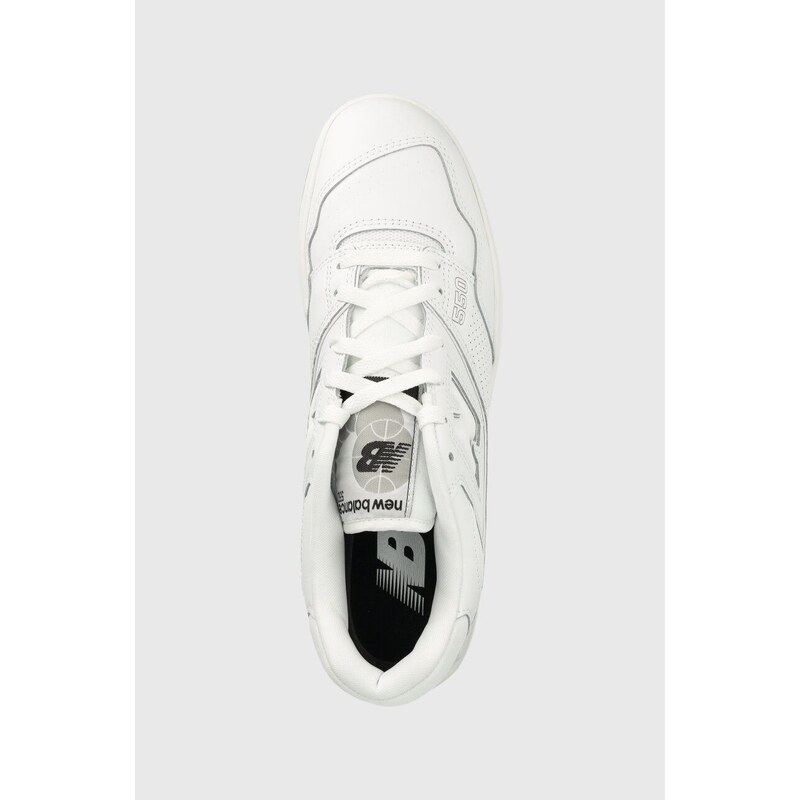 Kožené sneakers boty New Balance BB550PB1 bílá barva, BB550PB1