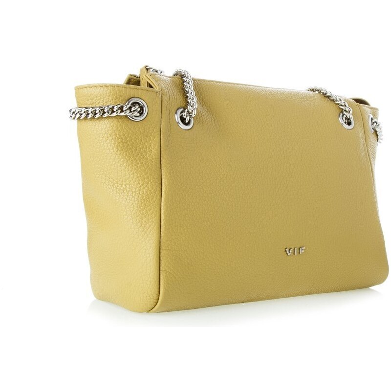 VIF Bags Kožená kabelka VIF Cannoli Mini Žlutá