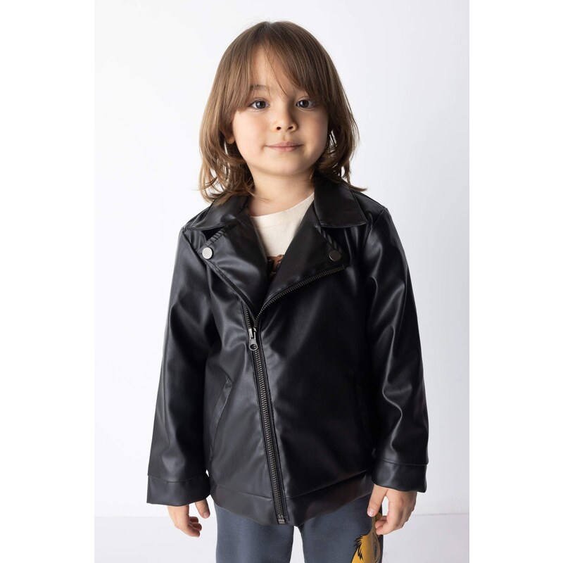 DEFACTO Baby Boy Faux Leather Coat