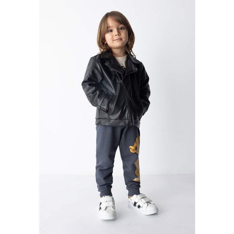 DEFACTO Baby Boy Faux Leather Coat