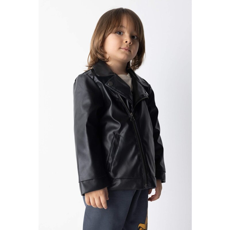 DEFACTO Baby Boy Faux Leather Coat