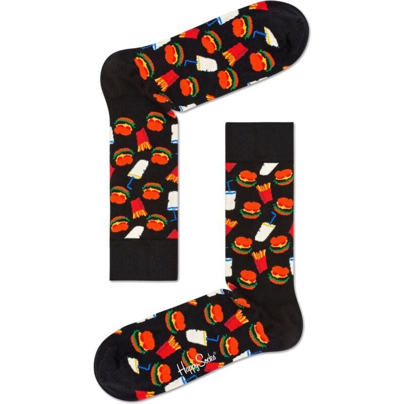 PONOŽKY HAPPY SOCKS Hamburger - černá -