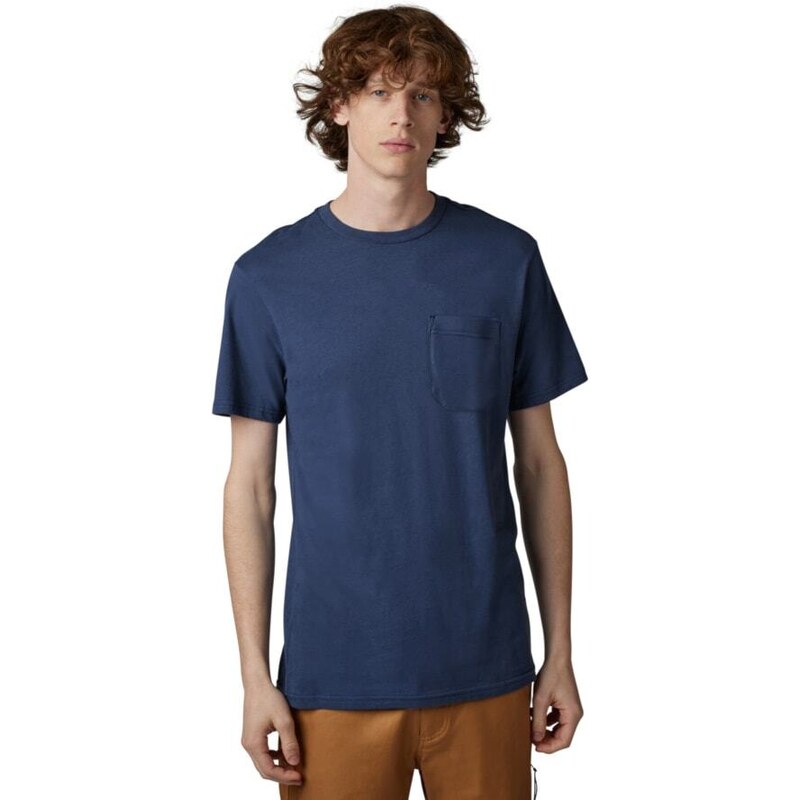 Pánské triko Fox Level Up Ss Pkt Tee - Deep Cobalt