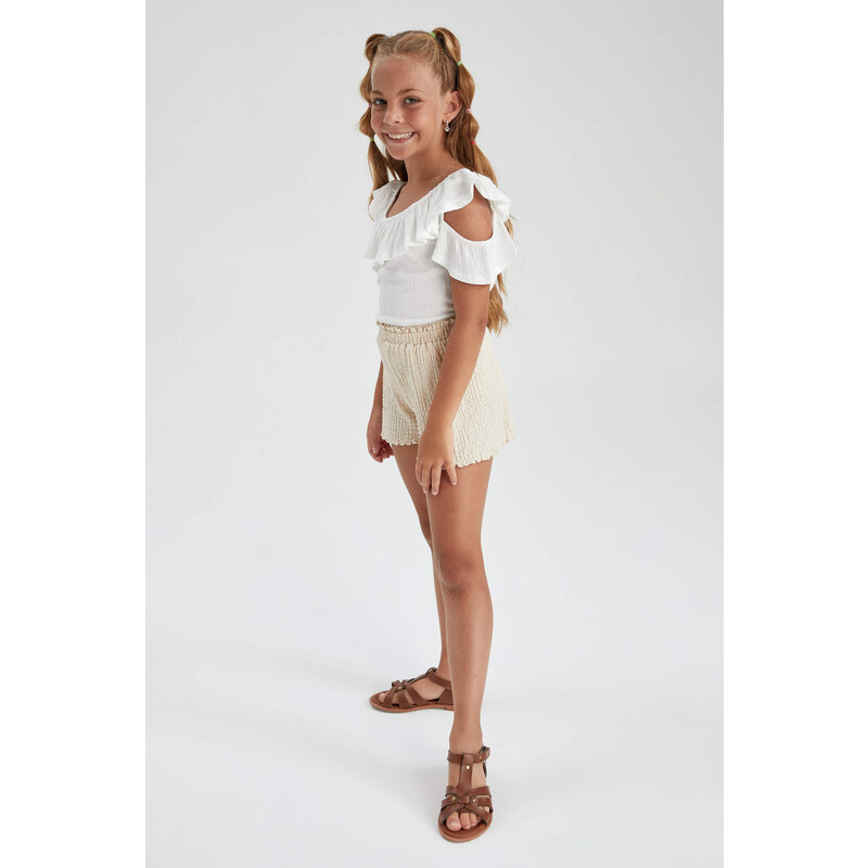 DEFACTO Girl Flexible Waist Wide Leg Shorts