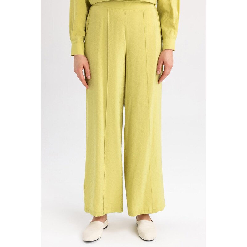 DEFACTO Pockets Wide Leg Modal Palazzo Trousers