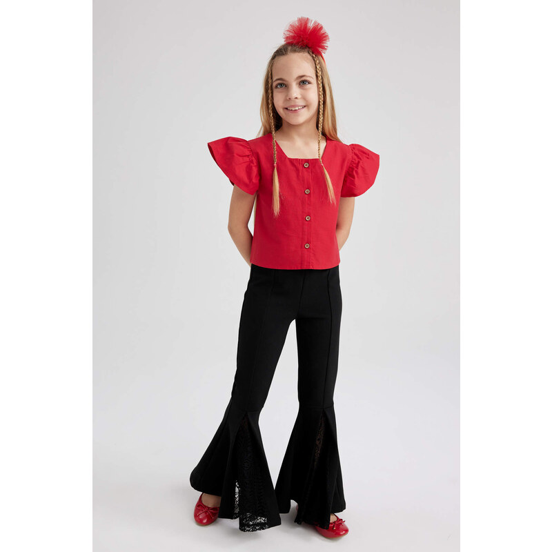 DEFACTO Girls Child April 23 Flared Trousers