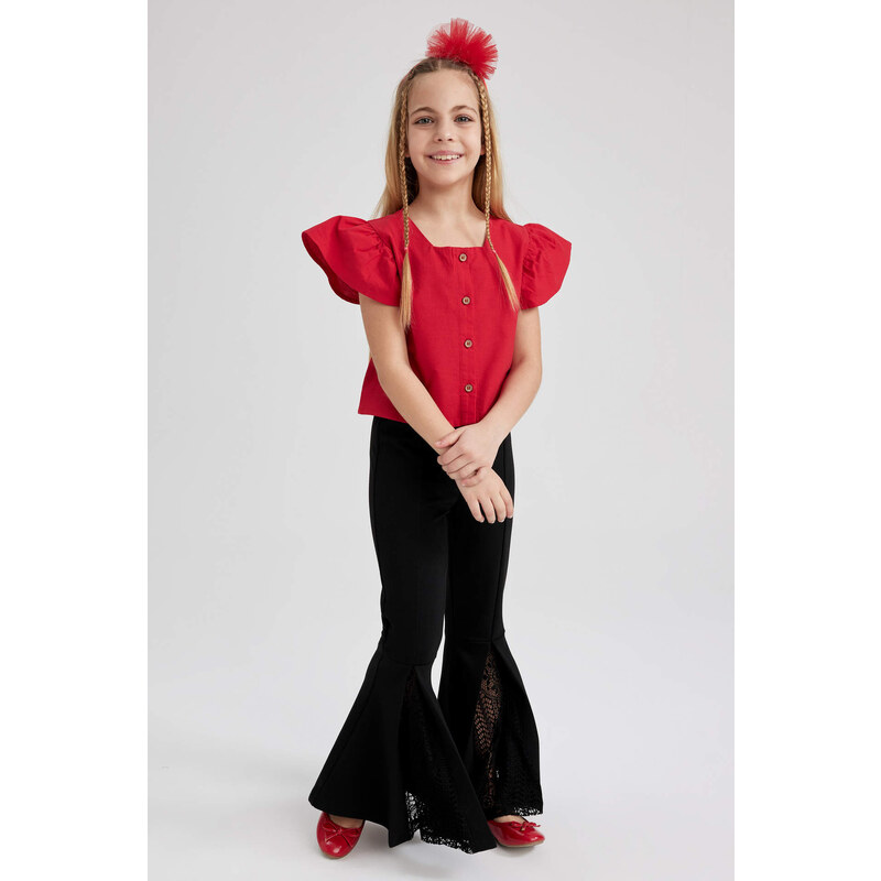 DEFACTO Girls Child April 23 Flared Trousers