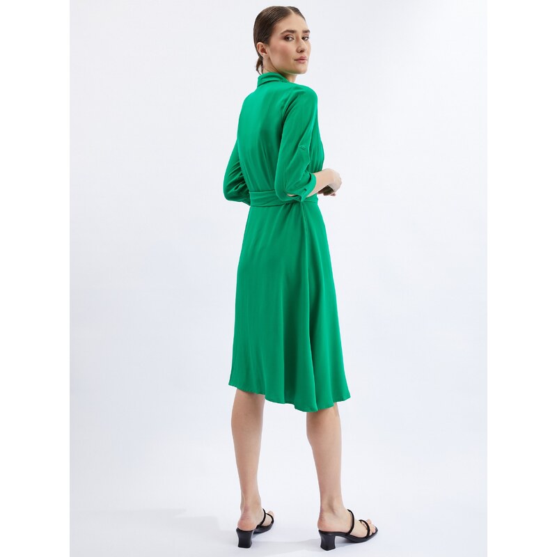 Orsay Zelené dámské košilové šaty - Dámské