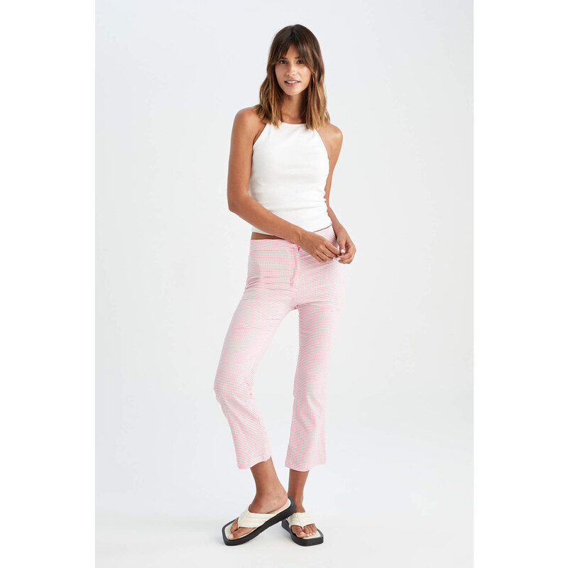 DEFACTO Crop Fit Cotton Trousers