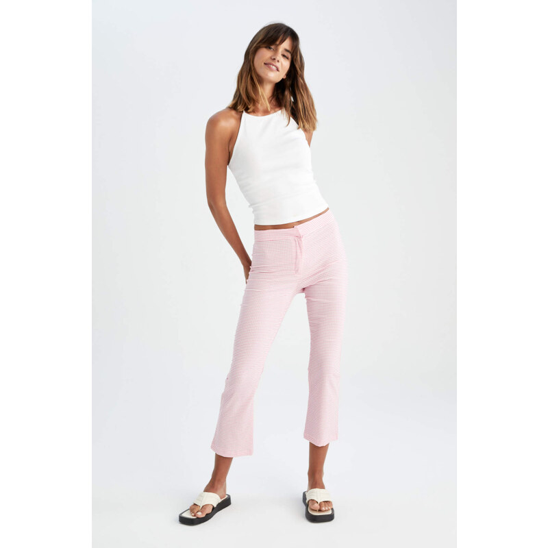 DEFACTO Crop Fit Cotton Trousers