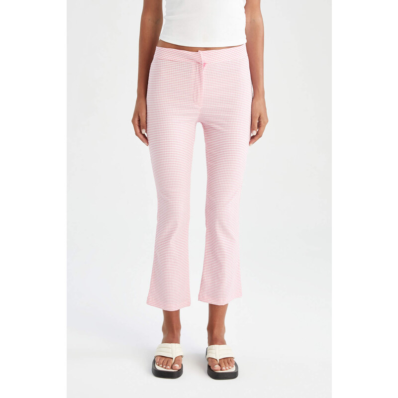 DEFACTO Crop Fit Cotton Trousers