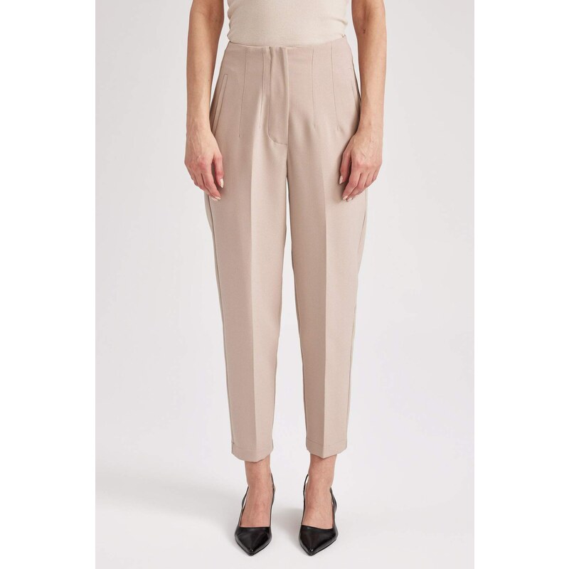 DEFACTO Slim Fit High Waist Trousers