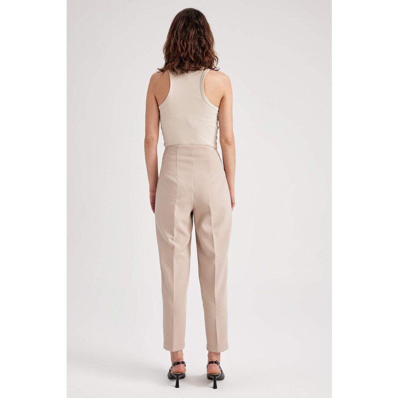 DEFACTO Slim Fit High Waist Trousers