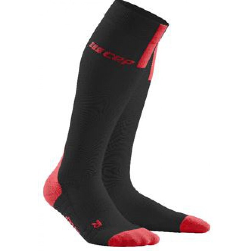 Ponožky kompresní Cep knee high run 3.0 Velikost: 34-37 černá/červená 81764676