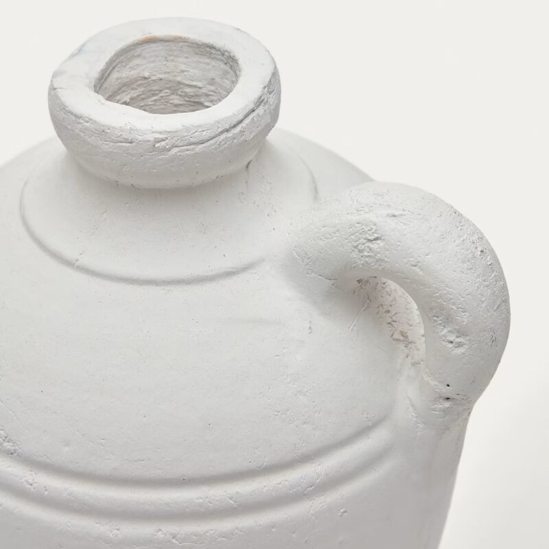 Bílá terakotová váza Kave Home Palafrugell 30 cm