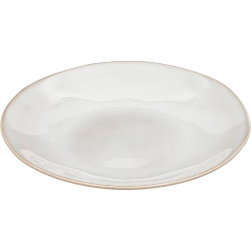 Bílý keramický dezertní talíř Kave Home Portbou 23 cm