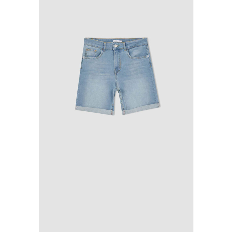 DEFACTO Slim Fit Mini Jean Short