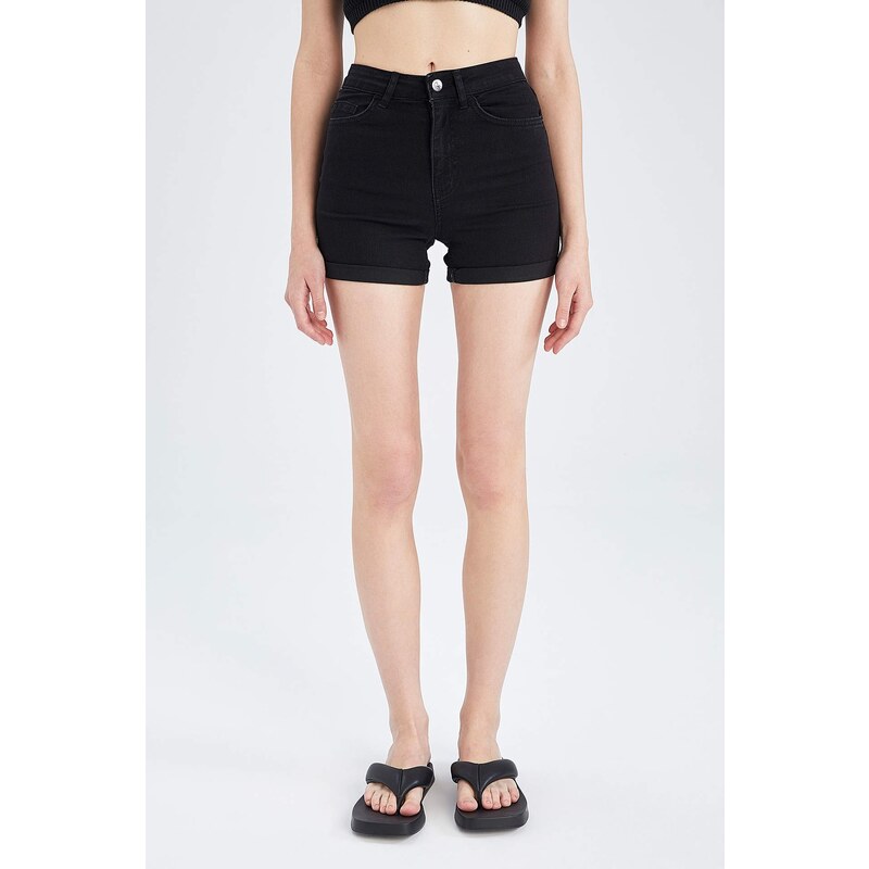 DEFACTO Regular Waist Folded Jean Shorts
