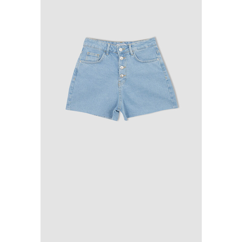 DEFACTO Mom Fit High Waisted Mini Jean Short