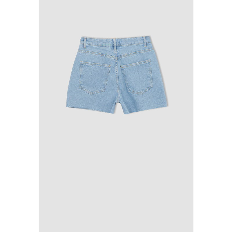 DEFACTO Mom Fit High Waisted Mini Jean Short