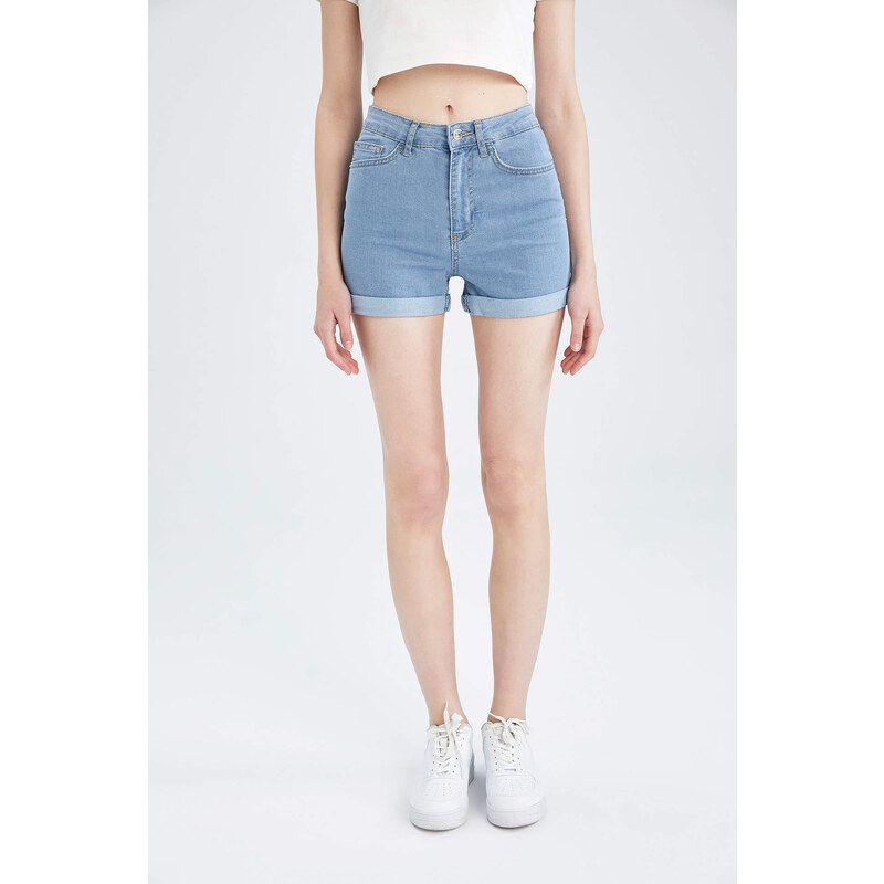 DEFACTO Regular Waist Folded Jean Shorts